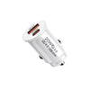P10 Mini Style QC4.0 USB / PD20W Dual Port Car Charger(White)