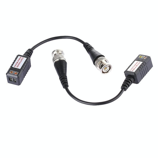 2x HD-CVI/TVI/AHD Passive Video Balun - 300m/1080p CCTV Balun