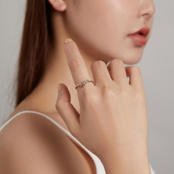 S925 Sterling Silver Musical Note Women Ring, Size:7