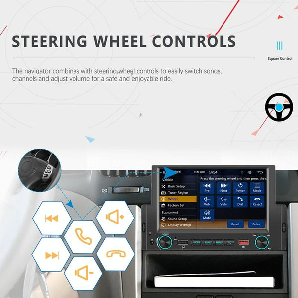 6.2 Inch MP5 Player Single Butt Universal Wired CarPlay Car Monitor, Model: Standard