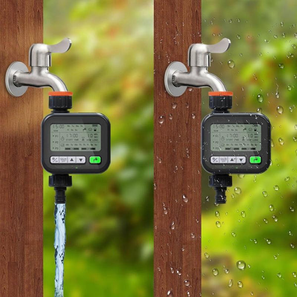Gardening Timer Automatic Watering Device Garden Balcony Watering Device Intelligent Irrigation System Controller(Black)