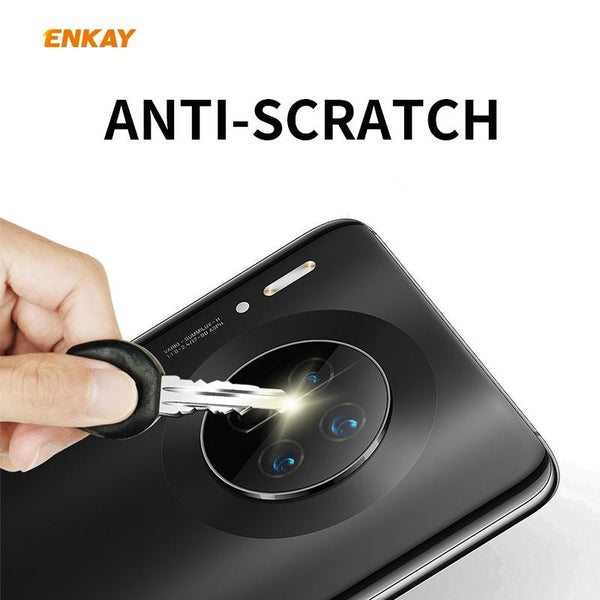 For HUAWEI Mate 30 Pro Hat-Prince ENKAY Rear Camera Lens Film Aluminium Alloy+PMMA Full Coverage Protector(Black)