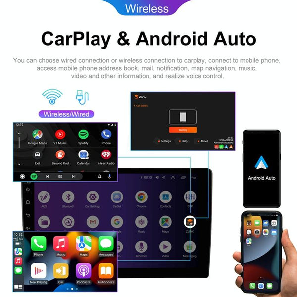 Universal 9 Inch 8 Core CarPlay Android Navigation Car Center Control All-In-One Monitor, Memory: 2+32G(Standard)