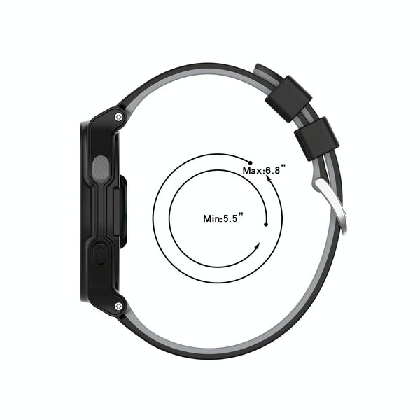 For Garmin Approach S2 / S4 Two-color Silicone Watch Band(Black Grey)