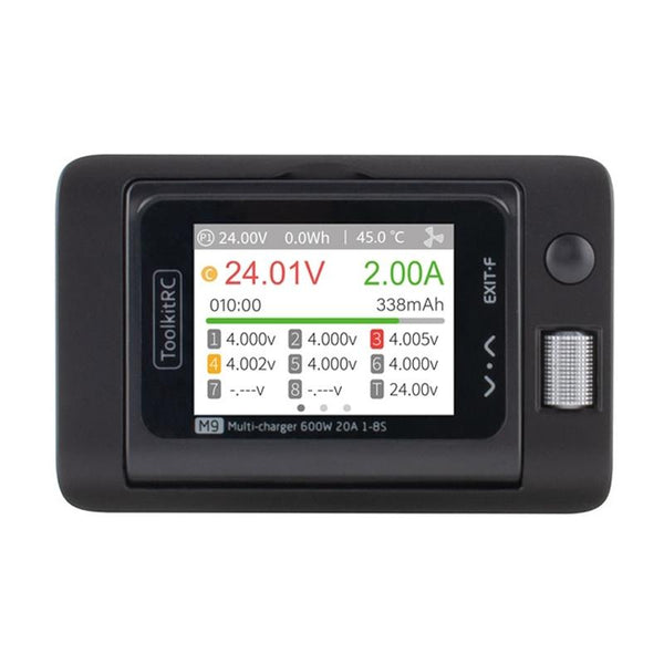 ToolkitRC M9 600W Airplane Li-Po Battery Balance Charger With Voice Function(Black)