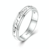 BSR337-A Sterling Silver S925 Geometric White Gold Plated Zirconia Curved Signet Ring(No.6)