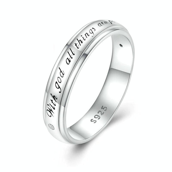 BSR337-A Sterling Silver S925 Geometric White Gold Plated Zirconia Curved Signet Ring(No.6)