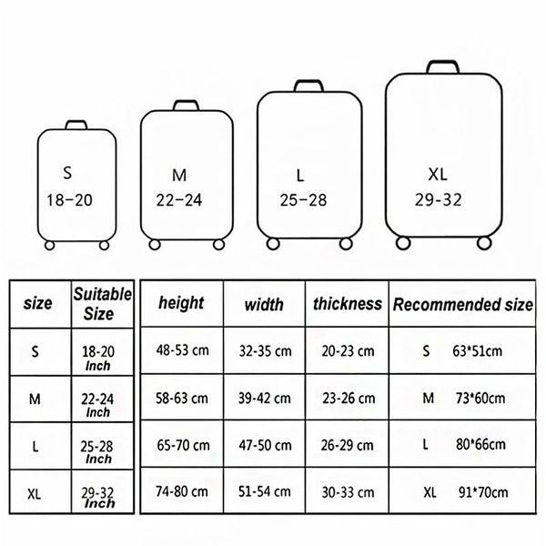 Travel Luggage Cover Suitcase Dustproof Scratch-proof Protection Elastic Sleeve, Size:M Size 22 to 24 inch(World Map)