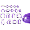 18 In 1 Soft Clay Earring Molds DIY Handmade Clay Cutter Clay Earrings Making Molds(Blue)