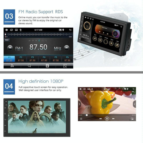 A2797 7 Inch Android WiFi 2+32G Central Control Large Screen Universal Car Navigation Reversing Video Player, Style: Standard+AHD Camera