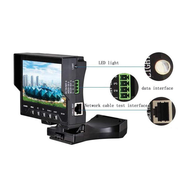 4.3" CCTV Tester Monitor 12V Output Network Cable Test AU Plug
