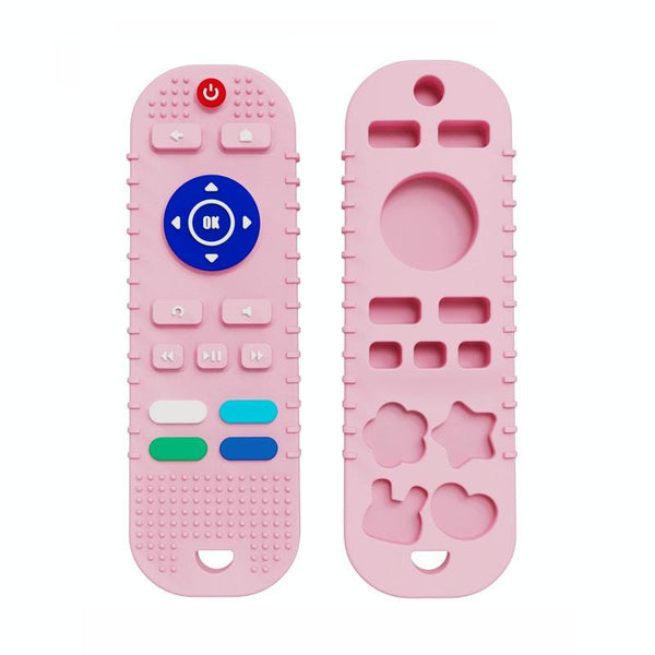 Infant Baby Silicone Remote Control  Shape Toy Teether Cute Chew Toy, Color: Pink