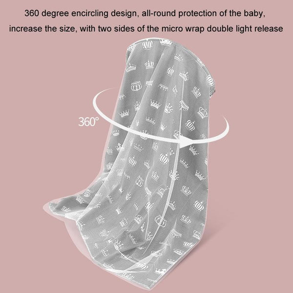 Anti-exposure Nursing Pad Outdoor Fig Leaf Stroller Mosquito Net, Color: Panda and Elephant