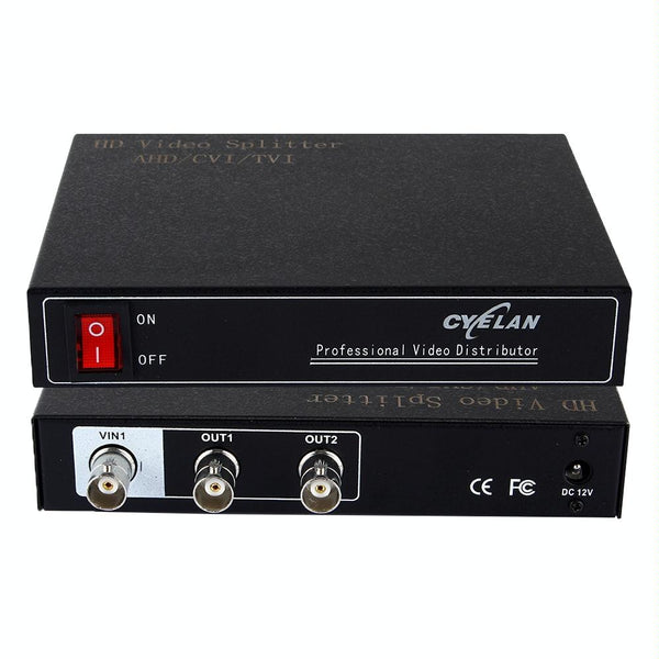 AHD/CVI/TVI Video Splitter 1 In 2 Out - 300MHz - 400m