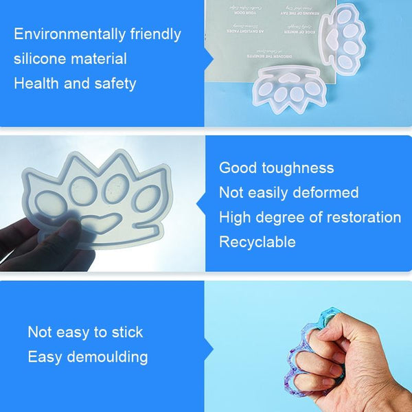 D650 DIY Drop Mold Defense Finger Tiger Silicone Mold(01)