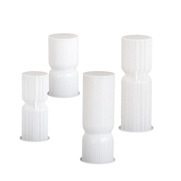 DIY Geometric Cylinder Vertical Stripe Candle Silicone Mold Resin Ornaments Mold, Spec: 001