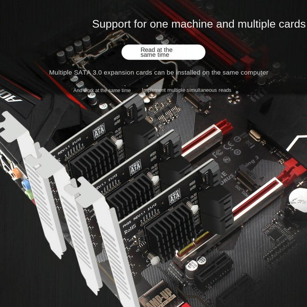 PCI-E To 5 SATA 3.0 Expansion Card(Full High Baffle)