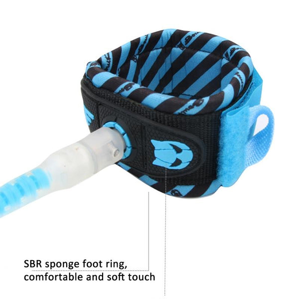 5mm / 10ft Coiled Surfboard Leash Storm Series Surfing Leg Rope(Black)