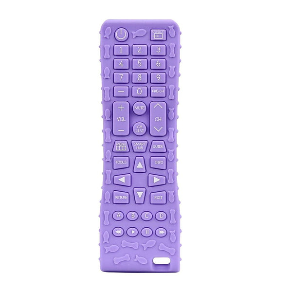 Baby Simulation Silicone Remote Control Can Press Tooth Glue Preventing Eating Hands Teething Stick, Color: 1st Generation Purple