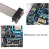 JUNSUNMAY DB9 9Pin Male to IDC 10Pin Female Ribbon Cable RS232 Serial Header Flat Cable, 28cm