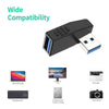 ENKAY USB 3.0 Adapter 90 Degree Angle Male to Female Combo Coupler Extender Connector, Angle:Horizontal Right