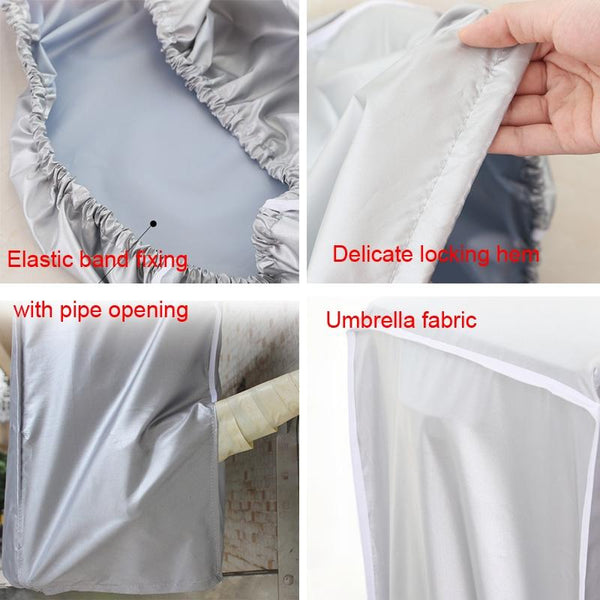 Outdoor Air Conditioning Cover Waterproof Dust Cover Rainproof Cover,Size: M  86 x 30 x 56cm