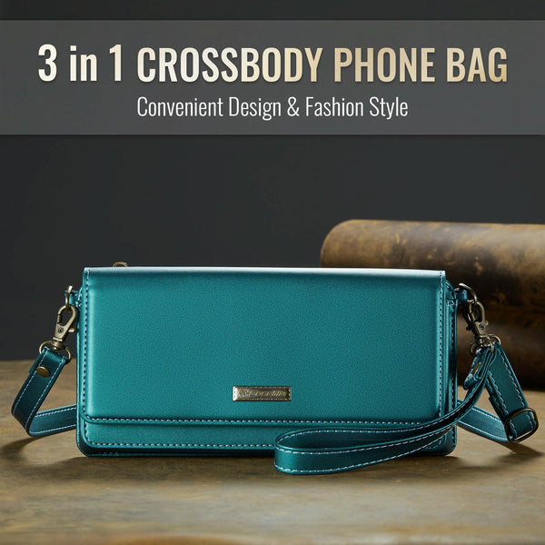 CaseMe Me30 Multi Functional Diagonal Cross Bag Phone Case(Green)