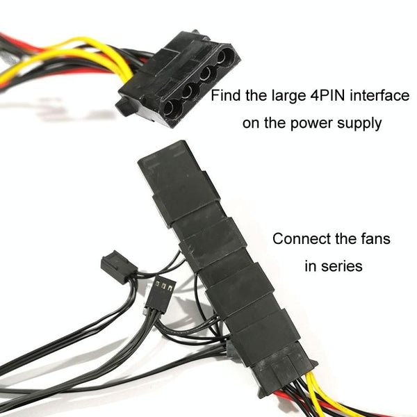 COOLMOON 12cm Dual Aperture Computer Mainframe Chassis Dual Interface Fan(Rainbow)