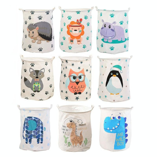 Cartoon Dirty Laundry Basket Waterproof Fabric Storage Bag(Camel)