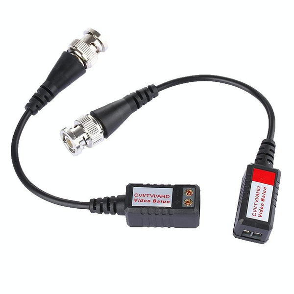 2x HD-CVI/TVI/AHD Passive Video Balun - 300m/1080p CCTV Balun