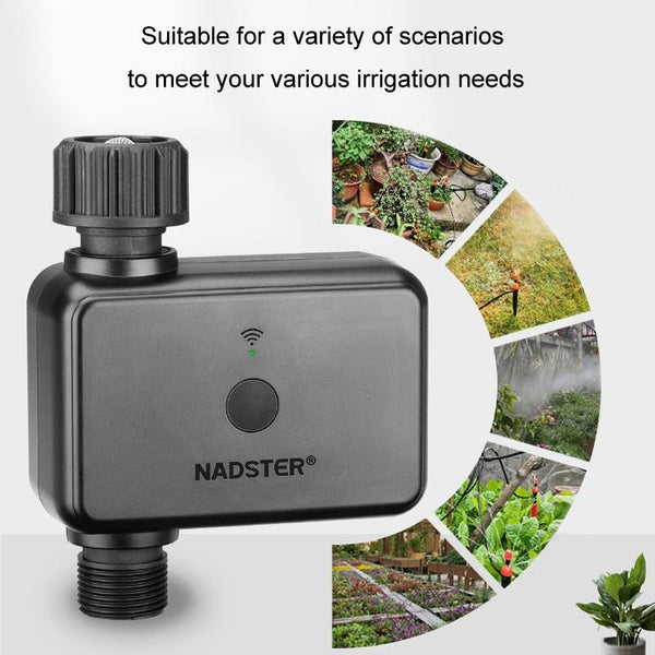 NADSTER US Plug Bluetooth WiFi Remote Automatic Timed Flower Watering Controller, Specification: Dual Outlet