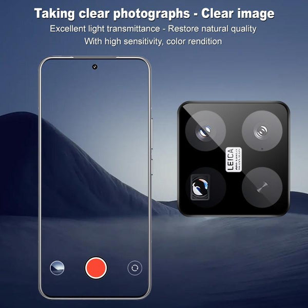 For Xiaomi 15 Pro imak Black Version HD Glass Rear Camera Lens Film, Self-positioning Version