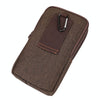 For 6-7 inch Mobile Phones Universal PU Leather + Fabric Stitching Waist Bag(Black)