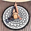 Microfiber Round Tassels Flamingo Printed Beach Blanket Pool Beach Throw Towel Yoga Picnic Mat, Size: 150 x 150cm