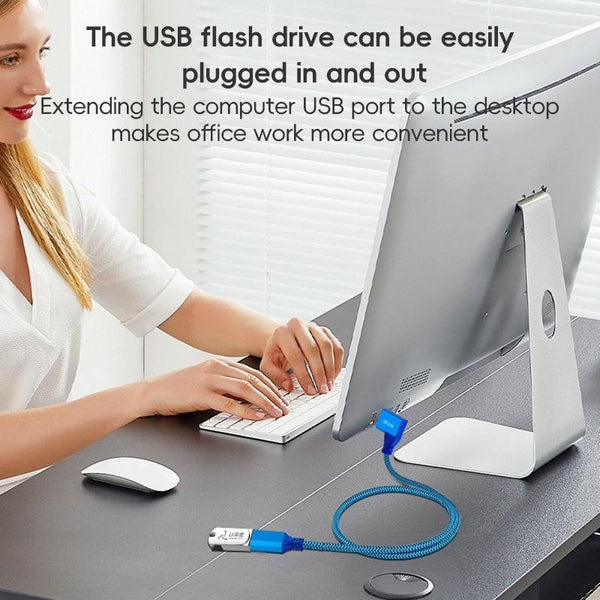 USB 3.0 Female To USB 3.0 Male Side Elbow Extension Cable for USB Disk Mouse / Keyboard / Printer, Length:1m(Left Elbow)