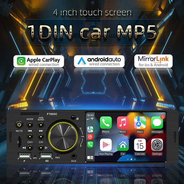 4 inch 800x480P Car Radio Receiver MP5 Player, Support FM & Bluetooth & SD Card with Remote Control