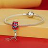 BSC727 Sterling Silver S925 Auspicious Clouds Red Lantern Bracelet Bead Pendant
