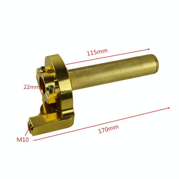 Motorcycle Off-Road Vehicle Modified CNC Handle Throttle Clamp Hand Grip Big Torque Oil Visual Throttle Accelerator(Black)