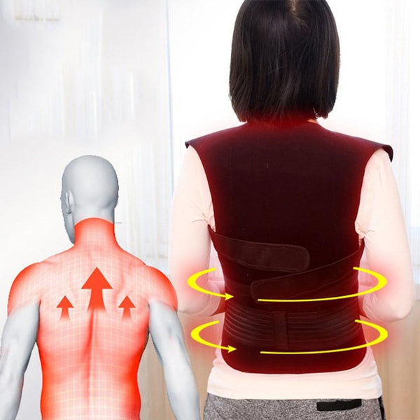 HailiCare Household Neck Back Waist Protector Waistcoat Warm Vest Protective Gear with Magnet Therapy, Size:XL