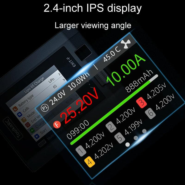 ToolkitRC M8P Aerial Model Drone Powerful Li-Po Battery Balance Charger(Black)