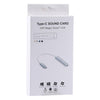 Aluminum Shell 3.5mm Jack External USB-C / Type-C Sound Card HIFI Magic Voice 7.1 Channel Converter Adapter Free Drive(Silver)