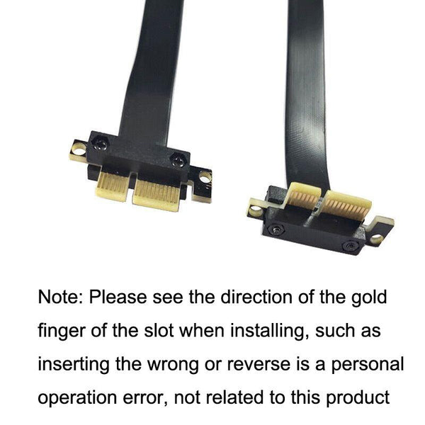 PCI-E 3.0 1X To 1X 90 Degrees Reverse Graphics Card / Wireless Network Card / Conversion Card Extension Cable(Black)