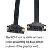 PCI-E 3.0 1X 180-degree Graphics Card Wireless Network Card Adapter Block Extension Cable, Length: 20cm