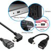 90 Degree Mini USB Male to USB 2.0 AF Adapter Cable with OTG Function, Length: 13cm(Black)