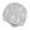 Silicone Ear Protection Waterproof Swimming Cap for Adults with Long Hair(Silver)