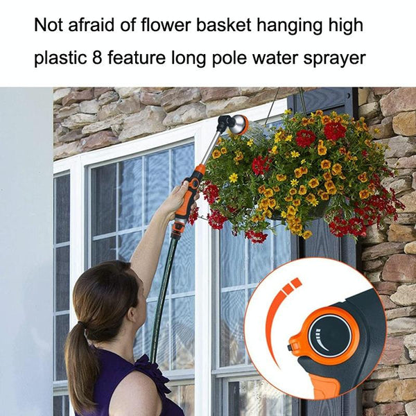 8 Functional Thumb Long Rod Sprinkler +3 Mats Multi-functional Home Irrigation Agricultural Garden Car Wash Shower