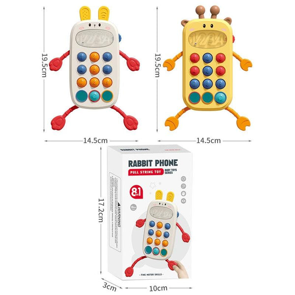 Baby Puzzle Fun Finger Pumping Toys Enlightenment Early Teaching Toys, Style: Mobile Phone Rabbit