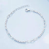 BSB102 Sterling Silver S925 Sparkling Mosaic White Gold Plated Square Zircon Bracelet