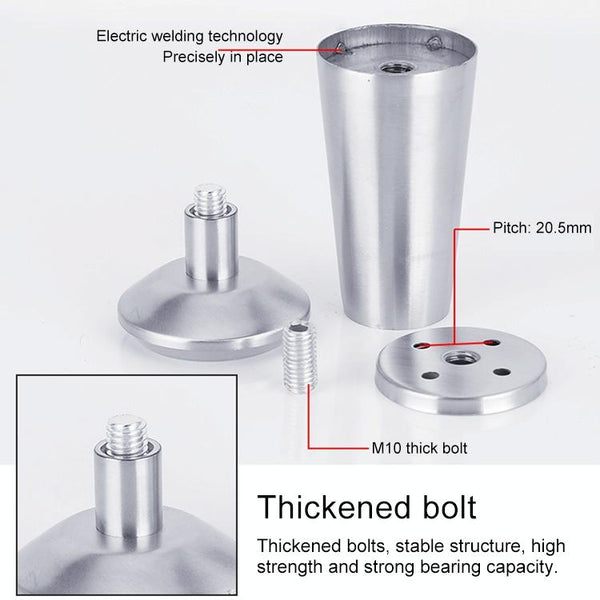 Stainless Steel Thickened Adjustable Foot Cup Type Cupboard Foot, 120mm
