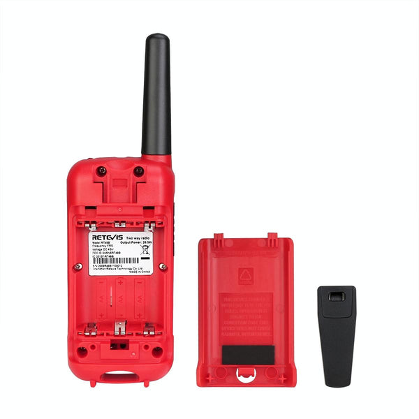 1 Pair RETEVIS RT49B 0.5W US Frequency 462.5500-467.7125MHz 22CHS FRS Two Way Radio Handheld Walkie Talkie, US Plug(Red)
